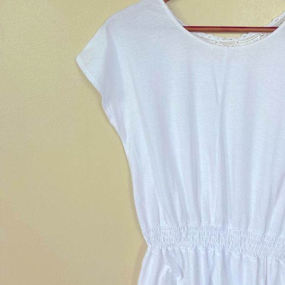Short Sleeve Boho Stretch Waist Cotton Top Size Small - Picture 6 of 16